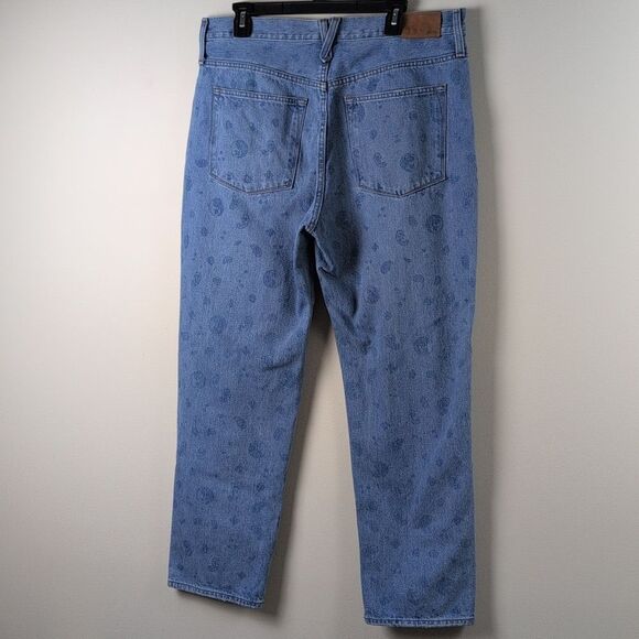J. Crew Slouchy Boyfriend Denim Jeans Bandana Paisley Wash 90's Style Size 31 - Picture 10 of 14